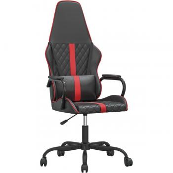 Silla Gaming Cuero Sintético Negro y Rojo