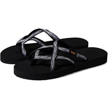 Teva Olowahu Women's Waterproof Flip Flops - Black/White, Size 11 US (42 EU)