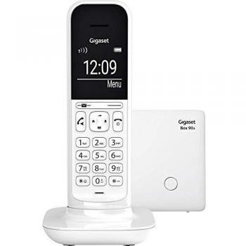 Gigaset CL390A Teléfono DECT/analógico Inalámbrico con Altavoz y Agenda de 150 Entradas, Color Blanco