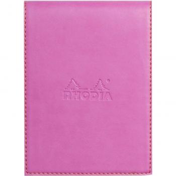 Funda porta-bloc + bloc Rhodia 128111C - Cuadrícula (5x5mm) Lila