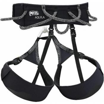 Arnés PETZL Aquila (Negro) - Arnés de seguridad para escalada, fabricado en material resistente y ligero, diseño ergonómico que proporciona comodidad durante el uso prolongado, múltiples puntos de anclaje para mayor vers