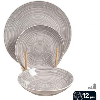 Vajilla 12 Pcs Porcelana Sakura Caison 26,5 cm / 20 cm / 19 cm