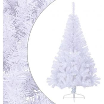 Artificial Half Christmas Tree with Stand White 150 cm PVC