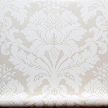 Equipo DRT 20514 Papel pintado, con diseño damasco, Natur