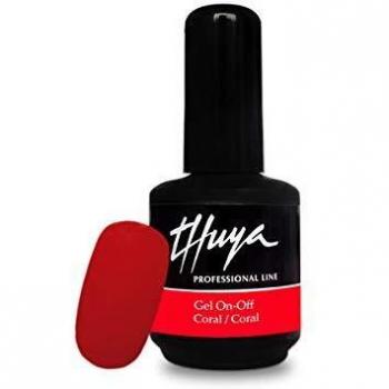 Thuya On-Off - Esmalte de gel de uñas, Coral, 14 ml