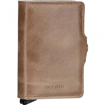 Tarjetero Billetero Secrid Twinwallet Vintage Taupe RFID Marrón