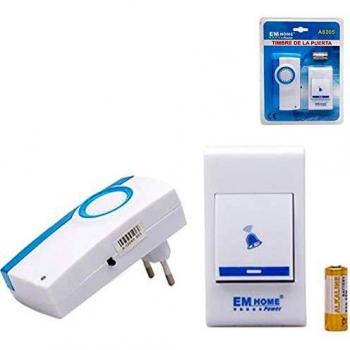 Timbre inalámbrico con Timbre de la Puerta Timbre con Control Remoto Wireles 32 Canciones de melodía Alcance Digital de 80m