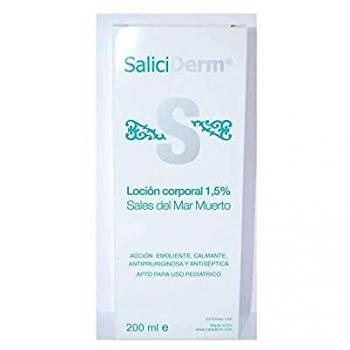Saliciderm Loción Corporal Sales del Mar Muerto 200 ml Carederm, 1,5% de concentración, formulación para el cuidado de la piel