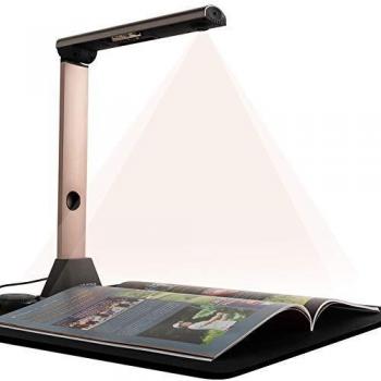 Escáner de Libros y Documentos Bamboosang X7, Cámara de Documentos Portátil de Alta Definición de 15MP, Aplanado y Alineado Automático, Tamaño de Captura A3, OCR Multilingüe, USB, SDK y Twain