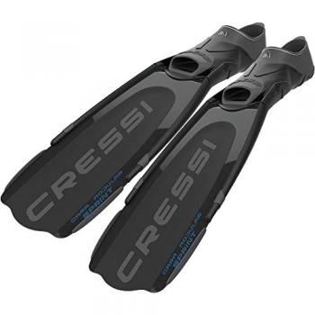 Aletas de Apnea Cressi Gara Modular Sprint Unisex con Talón Cerrado en Negro 40/41