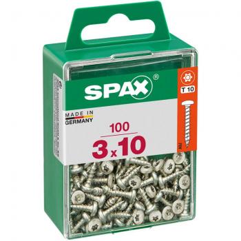 Tornillo madera Spax cab. redonda Wirox 3,0x10mm - Caja 100 unidades