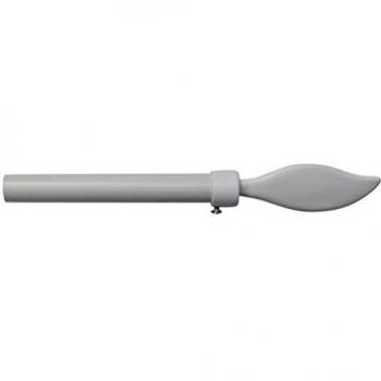 vidaXL Barra de cortina extensible terminales decorativos 2 uds blanca