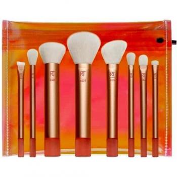 The Wanderer Travel Brush set - Neceser con 8 brochas formato travel size REAL TECHNIQUES