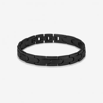 Radiant Pulsera de Hombre Txema de Acero Negro con eslabones