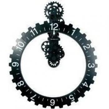 Invotis IV040B Reloj de Pared, Negro, 60x60x10 cm