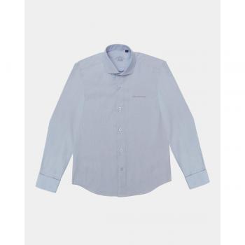 Spagnolo - Camisa cuello cutaway mil rayas celeste para niño