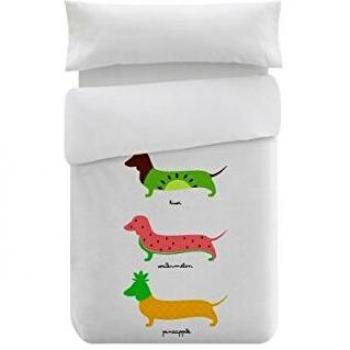 Pooch Funda nórdica de Cuna y Almohada, Algodón, Multicolor, 120x100x3 cm