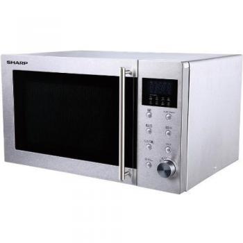 Sharp R-28STW Microondas 23L, Control Mecánico y Táctil, 800W, 800 W, 23 litros, 0 Decibelios