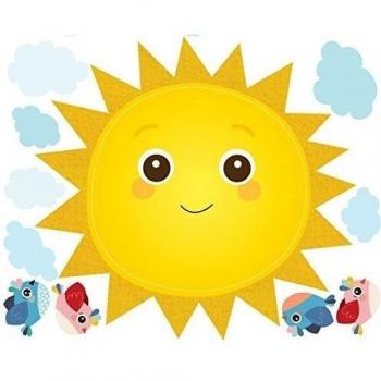 Wallies Baby Sunshine adhesivos peel and Stick - , Multicolor