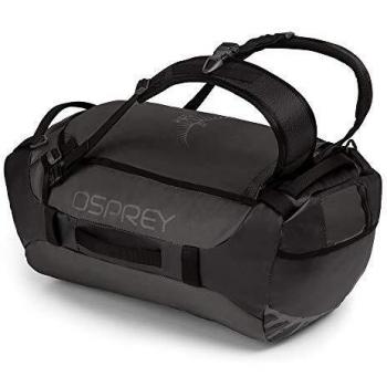 Osprey Transporter 40 Unisex Durable Duffel Travel Pack with Harness and Detachable Padded Shoulder Strap - Black