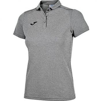 Joma Women's Short Sleeve Polo Shirt in Light Grey Melange