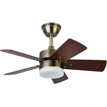 Ventilador de Techo DC Marta 36W Cuero 5 Aspas Cerezo Nogal