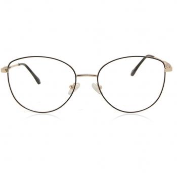 Gafas Cat Eye Montura Completa Metálica Dorada para Mujer - Lentes Recetados Anti-Azules - SmartBuy Collection