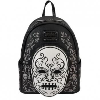 Mochila Urbana Premium Máscara de Mortífago by Pequeños Gigantes - Mini Mochila para Cosplay Harry Potter, diseño exclusivo Loungefly, capacidad ideal para uso diario, material duradero y resistente al agua, compartimento principal con