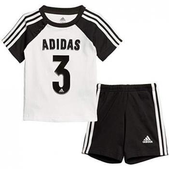 adidas I Sport Sum Set Chándal, Unisex bebé, Top:White/Black Bottom:Black/White, 6-9M