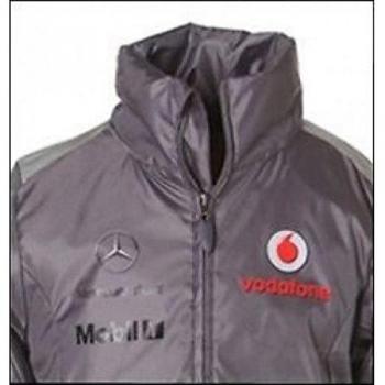 Vodafone Mclaren Chaqueta Team Waterproof Gris / Plata S