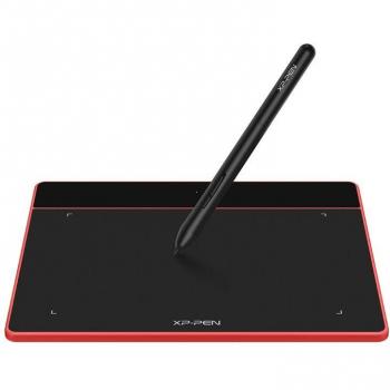 XP-Pen Deco Fun S Tableta Gráfica USB-C Roja, 8192 niveles de presión, inclinación, ideal para educación en línea