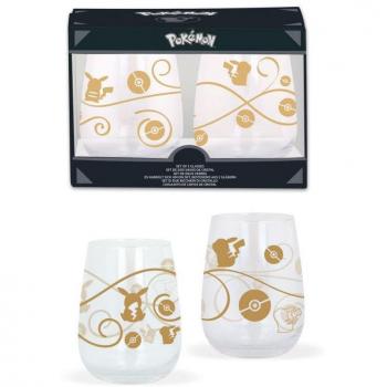 Set de 2 Vasos de Cristal Pokemon