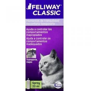 Feliway Classic, Spray Feromona Facial Anti Estrés para Gatos - 20 ml