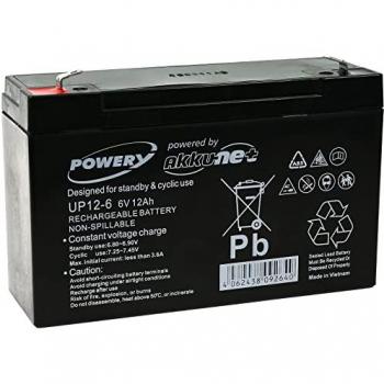 Batería de Gel 6V 12Ah para Equipos de Limpieza y Alarmas (Reemplaza 10Ah)