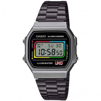 Reloj de hombre Casio Vintage A168WEUC-1AER digital de acero negro