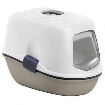 Caja Higiénica Furba Top con Rejilla para Gatos - Autopulente 100% Made in Italy - 39x59x42cm