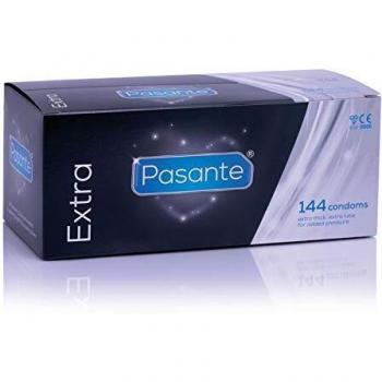 48 condones extra fuertes para pasante.