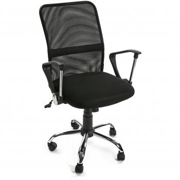 Versa 21300005 Silla Oficina, Piel Sintética, Negro, 120x60x76 cm