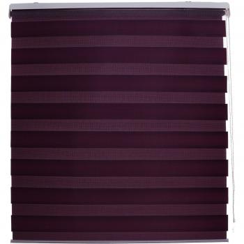 Blindecor Lira - Estor Enrollable Doble Tejido, Noche y día, 140 x 180 cm, Color Violeta
