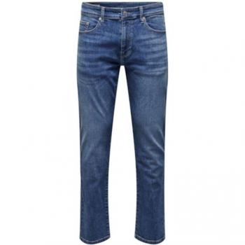Only & Sons Men's Medium Blue Regular Fit Jeans Weft