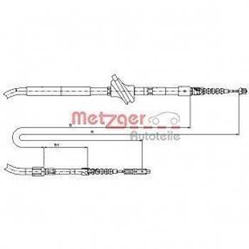 Cable de freno de mano Metzger 10.7583 para Audi A6, incluye ambos lados traseros