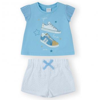 Conjunto de bebé niña con camiseta y short