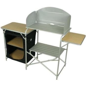 10T Kitchenette - Mueble para cocina de camping con armario y pantalla antiviento