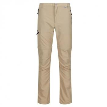 Regatta Men's Leesville II Beige Convertible Zip-Off Walking Trousers, Size 38 R