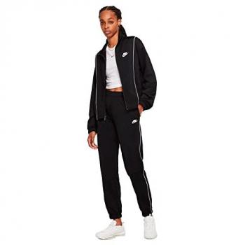 Nike Chándal Sportswear Essential Negro, tipo: chándal, características: color negro, diseño deportivo, incluye sudadera y pantalones, talla extra-large para mujeres