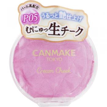Canmake Cream Cheek Pearl Type P05 Pale Lilac 4.0g - Glossy High Color Pink Lavender
