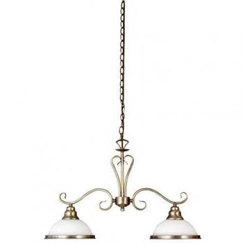 Lámpara colgante doble bronce estilo clásico E27 2x60W Elisett 62 cm