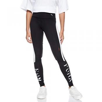 PUMA Get Fast Thermo-R+ Tight Mallas Deporte, Mujer, Black White, L