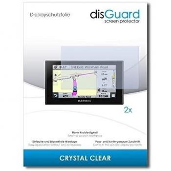 2 x disGuard Crystal Clear Lámina de protección para Garmin nüvi 2559LM / 2559-LM - ¡Protección de pantalla cristalina con recubrimiento duro! CALIDAD PREMIUM - Made in Germany