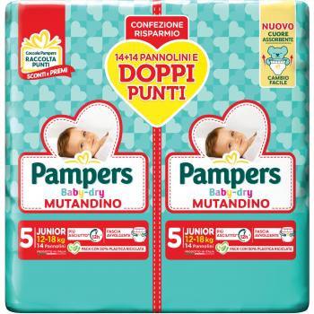 Pampers Baby Dry Duo Downcount Junior 28uds
